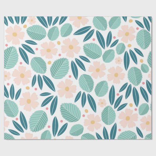 Soft Floral Elegante Geschenkpapier (Flach)