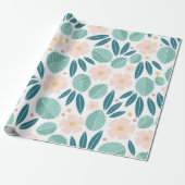 Soft Floral Elegante Geschenkpapier (Ungerollt)