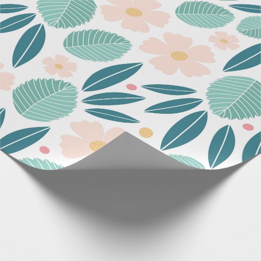Soft Floral Elegante Geschenkpapier (Ecke)