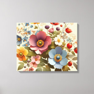 Soft Floral Elegante Leinwanddruck