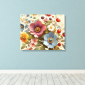 Soft Floral Elegante Leinwanddruck (Insitu (Holzboden))