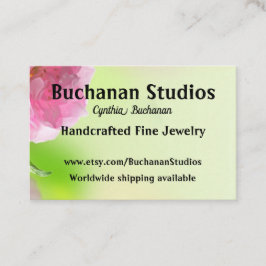 Soft Floral Euro Size Women's Studio Floral Pink Visitenkarte