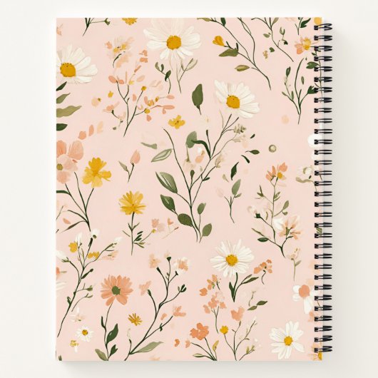 Soft Floral Letters to my Daughter Spiral Notebook Notizblock (Rückseite)