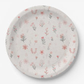 Soft Floral Pattern Paper Plates Pappteller (Vorderseite)