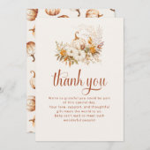 Soft Floral Pumpkin Baby Dusche Danke Karte (Vorne/Hinten)