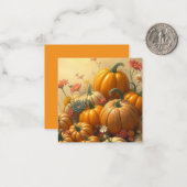 Soft Floral Pumpkins Mitteilungskarte (Vorderseite/Rückseite Beispiel)