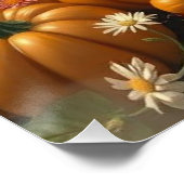 Soft Floral Pumpkins Poster (Ecke)