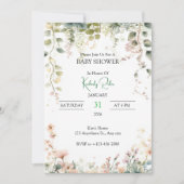 Soft Floral Watercolor Frame Einladung (Vorderseite)