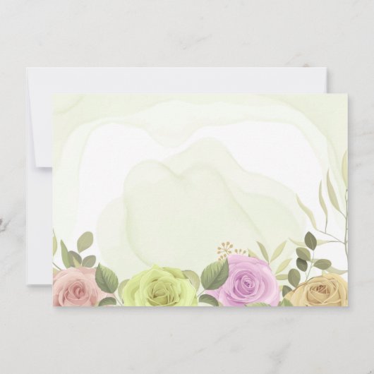 Soft Floral Wedding Einladung Thank You Card (Rückseite)
