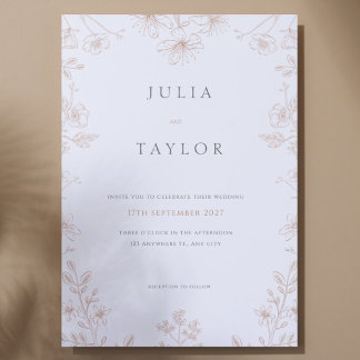 Soft Floral Wedding Invitation – Elegant Colorful Einladung