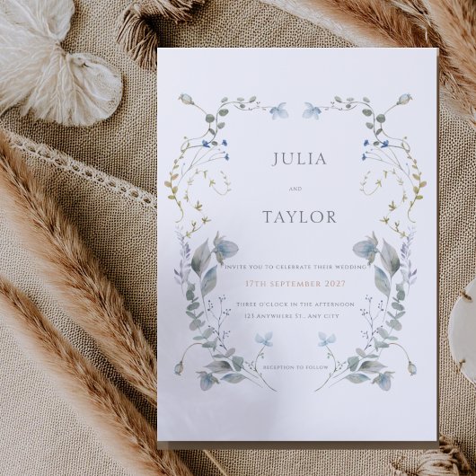 Soft Floral Wedding Invitation – Elegant Colorful  Einladung