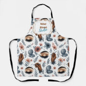 Soft Floral Wimpernkunst-Studio Schönheit Schürze (Vorderseite)