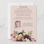 Soft Florals Custom Funerary Memorial Programm (Rückseite)