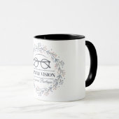 Soft Flowers Surrounding Reading Glasses Style Tasse (VorderseiteRechts)