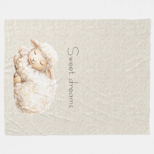 Soft Fluffy Sleeping Sheep Fleecedecke (Vorderseite (Horizontal))