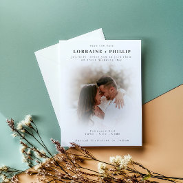 Soft Focus Foto Save the Date Einladung