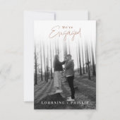 Soft Foto Verlobung mit Handgeschriebener Touch Einladung (Vorderseite)