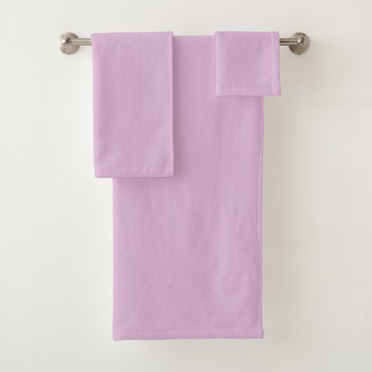 Soft French Lilac Solid Color Badhandtuch Set (Insitu)