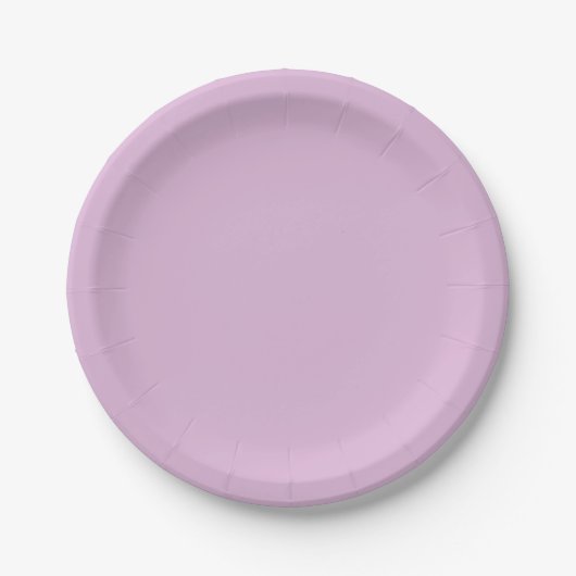Soft French Lilac Solid Color Pappteller (Vorderseite)