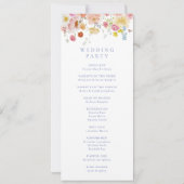 Soft Garden Florals Hochzeitsfeier (Rückseite)