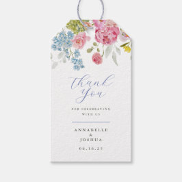 Soft Garden Florals Wedding Geschenkanhänger