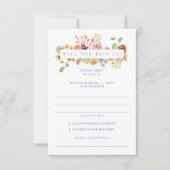 Soft Garden Florals Wedding RSVP Einladung (Vorderseite)
