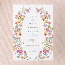 Soft Garden Florals Wedding Save the Date