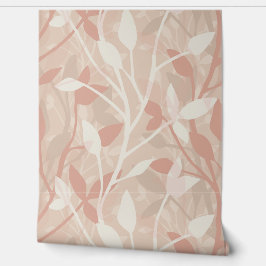 Soft Garden Mist Botanical Layers of Leaves Tapete