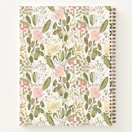 Soft Garden wedding Notizblock (Rückseite)