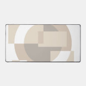 Soft Geometric Blocks – Beige Neutral Geometry Schreibtischunterlage (Vorderseite)