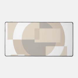 Soft Geometric Blocks – Beige Neutral Geometry Schreibtischunterlage