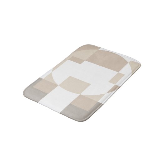 Soft Geometric Blocks – Simple and Sleek Badematte (Schrägansicht)