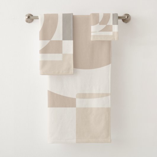 Soft Geometric Blocks – Simple and Sleek Badhandtuch Set (Insitu)