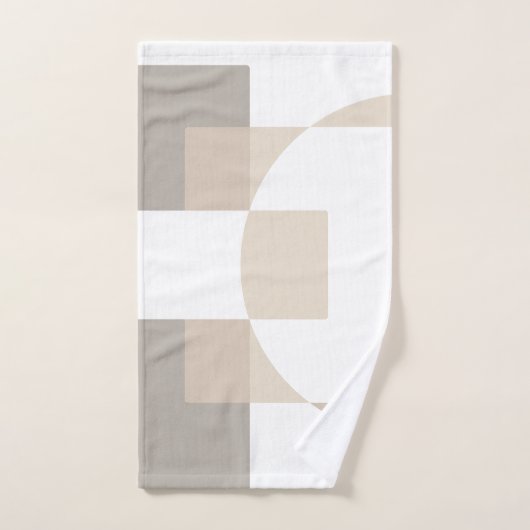 Soft Geometric Blocks – Simple and Sleek Badhandtuch Set (Handtuch)