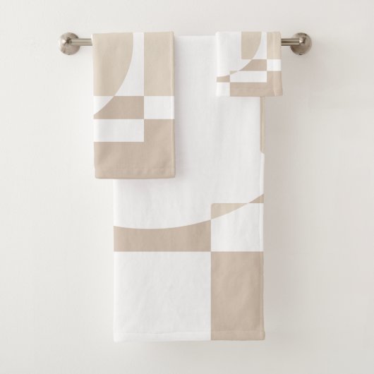 Soft Geometric Blocks – Simple and Sleek Badhandtuch Set (Insitu)