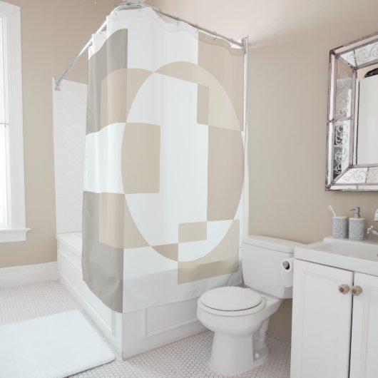 Soft Geometric Blocks – Simple and Sleek Duschvorhang (Beispiel)