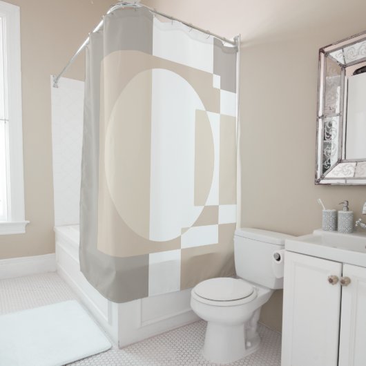 Soft Geometric Blocks – Simple and Sleek Duschvorhang (Beispiel)