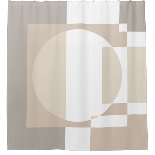 Soft Geometric Blocks – Simple and Sleek Duschvorhang (Vorderseite)