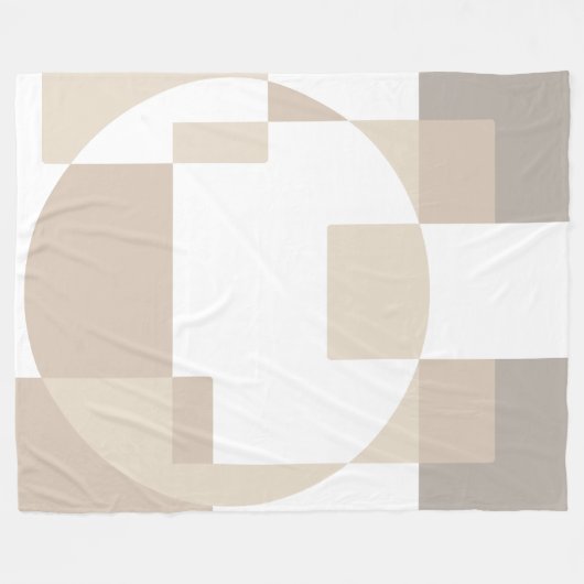 Soft Geometric Blocks – Simple and Sleek Fleecedecke (Vorderseite (Horizontal))