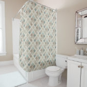 Soft Geometric Curtain Minimalist Bathroom Style Duschvorhang (Beispiel)