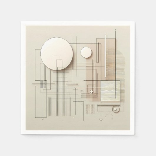 Soft Geometric Line  Serviette (Vorderseite)
