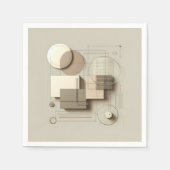 Soft Geometric Linework  Serviette (Vorderseite)