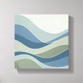 Soft Geometric Waves Minimalistisch Boho Leinwand  (Vorderseite)