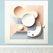 Soft Geometry Dimensions Leinwanddruck (Insitu (Holzboden))