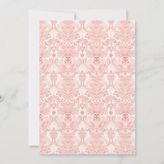 Soft Girl Bloral Romantischer Rosa Bugcoquette Einladung (Rückseite)