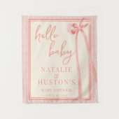 Soft Girl Bloral Romantischer Rosa Bugcoquette Wandteppich (Vorderseite)