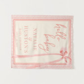 Soft Girl Bloral Romantischer Rosa Bugcoquette Wandteppich (Vorderseite (Horizontal))