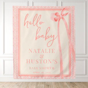 Soft Girl Bloral Romantischer Rosa Bugcoquette Wandteppich