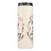 Soft Girl Energy Cute Girly Floral Thermosbecher (Rückseite)