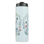 Soft Girl Energy Floral Baby Blue Thermosbecher (Vorderseite)